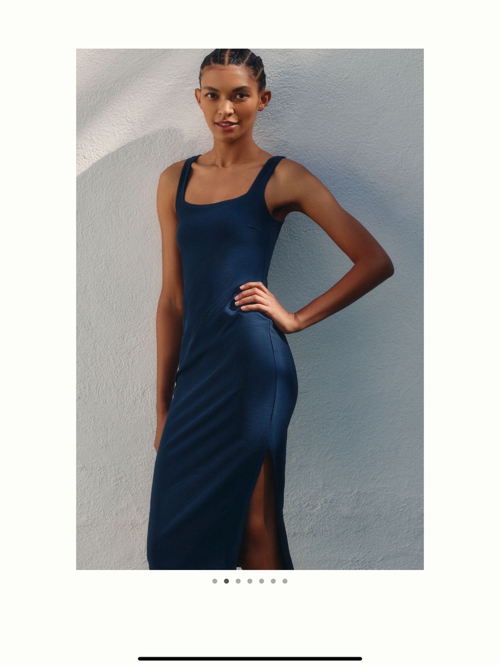 Beyond Yoga Nocturnal Navy Icon Midi Dress Sz M